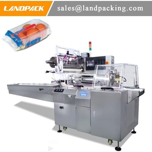 Automatic Orange With Tray Big Pouch Horizontal Flow Wrap Machine