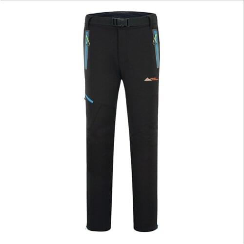 MOUNT CONQUER Winter Ski Tech Fleece Softshell Pants Men Waterproof Thermal Trousers Hiking Hunting Climbing Windproof Pants