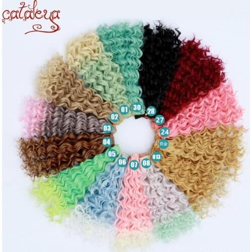 Cataleya Very Beautiful Bjd Doll Curly Wigs DIY High Temperature Fiber 25*100cm Hair 15 Color