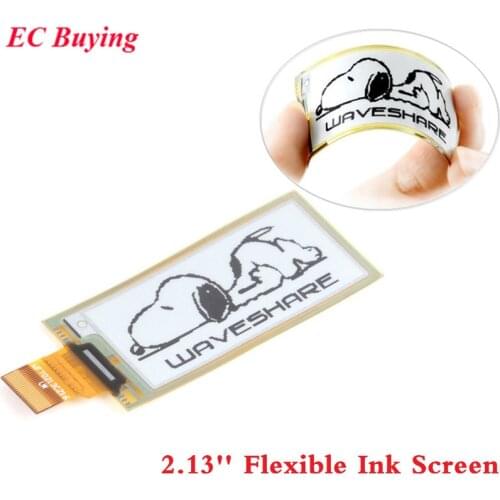 2.13 Inch Flexible Ink Screen 2.13'' Display Module e-Paper Panel Black White SPI Interface 212*104 Display DIY for Raspberry Pi