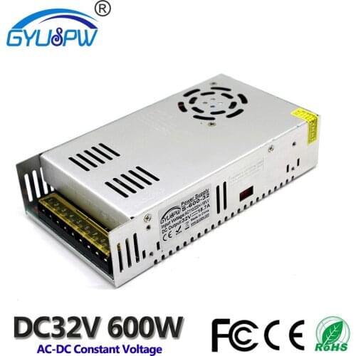 Switching Switch Power Supply DC 32V 18.7A 600W Voltage Transformer 220V AC DC32V SMPS For LED Strip Display Light CNC CCTV