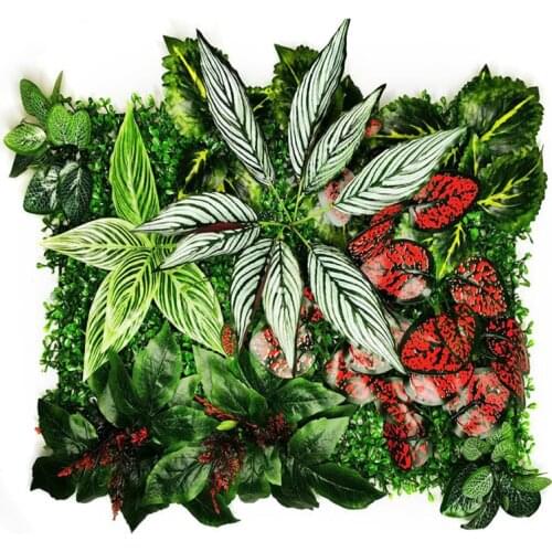 Artificial Plant Rattan Fake Panel Lawn Simulation Turf Green Leaf Grass Subtropical Mesh Grille Wall Decoration fake plants