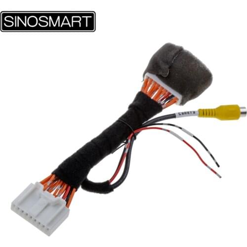 SINOSMART C18 Connection Cable for Mazda CX-3 CX3 2019 Reversing Camera to OEM Monitor without Damaging the Car Wiring