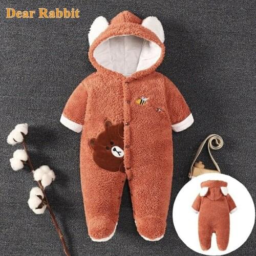 Cute Cartoon Flannel Baby clothes Rompers Stitch Rabbit Panda Pajamas Cotton Baby Boy Girls Animal Costume Baby Jumpsuit Outfit