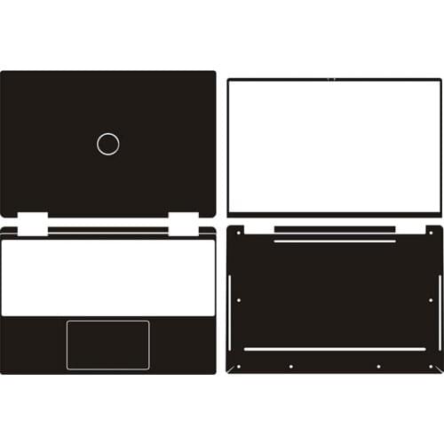 Laptop Sticker Skin Decals Carbon fiber Cover Protector for Dell Inspiron 13 7390 13-7390 2-in-1 13.3"