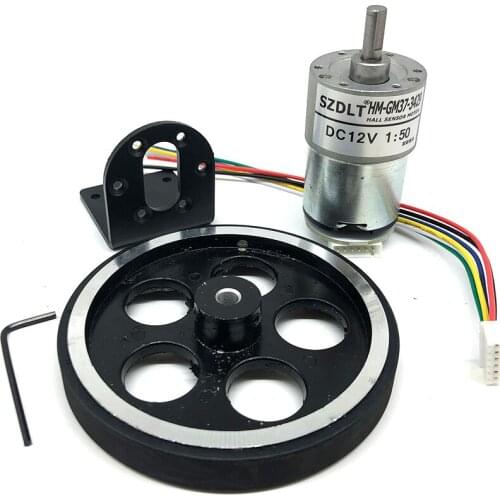 One Set of Car Parts with 12V motor,95mm Metal encoder wheel, motor bracket, Accessories of DIY toy car,smart car