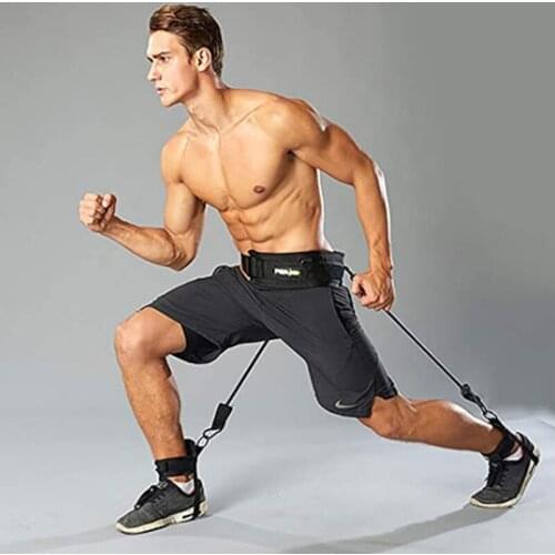 Portable Fitness Bounce Trainer Pull Rope Basketball Football Running Jump Trainer Resistance Bands Legs Strength Agility Train