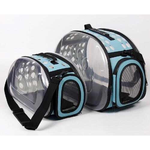 Manufacturer pet products fashion portable transparent bag go out foldable breathable cat bag dog bag in stock