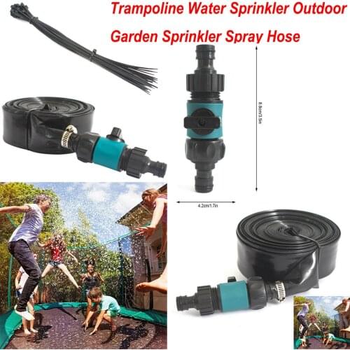 Summer Water Sprinkler Trampoline Sprinkler Outdoor Garden Water Games Toy Sprayer Backyard 39 Feet Game Water Park Accessories