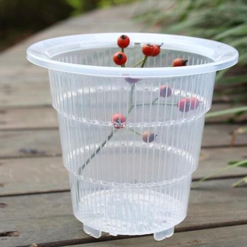 Root Control Mesh Pot Fleshy Flower Orchid Transparent Breathable Resin Plastic Container Clear Planter Home Gardening Decor
