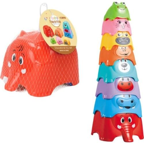 Pyramid Stacker Stackable Baby Cup Early Childhood Pyramids Stackable Baby Toys Stacking Educational Games for Kids