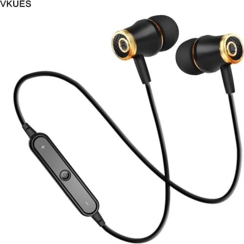 VKUES S6 Sports Bluetooth Earphones Wireless Headphones Running Headset 3D Stereo Super Bass Earbuds With Mic for Iphone Xiaomi