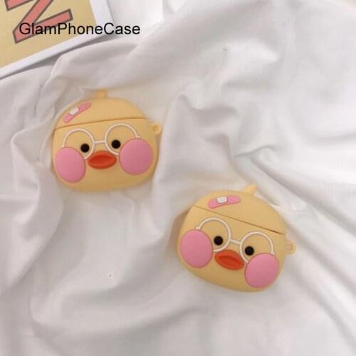 GlamPhoneCase Cartoon Hyaluronic Acid Duck Airpods1/2 Generation Protective Cover Apple Wireless Bluetooth Headset Box