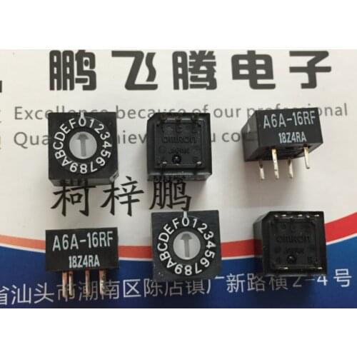 1PCS Imported Japanese Omron A6A-16RF 0-F/16 bit rotary coding dial code switch 3: 2 pin positive code