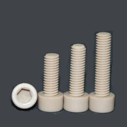 1pcs M12 M16 Knurled Allen bolt inner hexagon Plastic screw PEEK High temperature resistance preservative 25mm-65mm Length