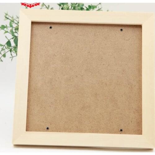 1pcs wood frame inner 20x20cm outer 24x24cm 3 color wood white black for Ribbon embroidery bead cross stitch handcraft DIY craft