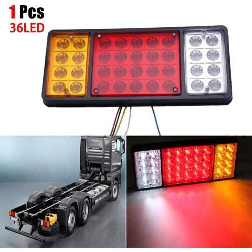 1x Rear LED Trailer Tail Lights Kit Boat Marker Truck Waterproof Universal 12V 36LED Caravans Utes Campers ATV Trailer Taillight