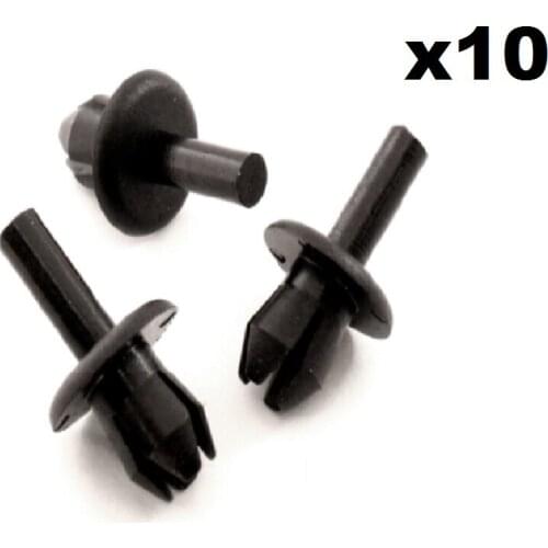 10x For Audi Bumper, Splash Guard, Sill & Wheel Arch Lining Plastic Rivet Trim Clips