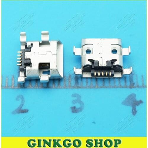 100pcs/lot Bevel Mobile Phone MICRO 5P USB Power Data Connector Jack Sink Type