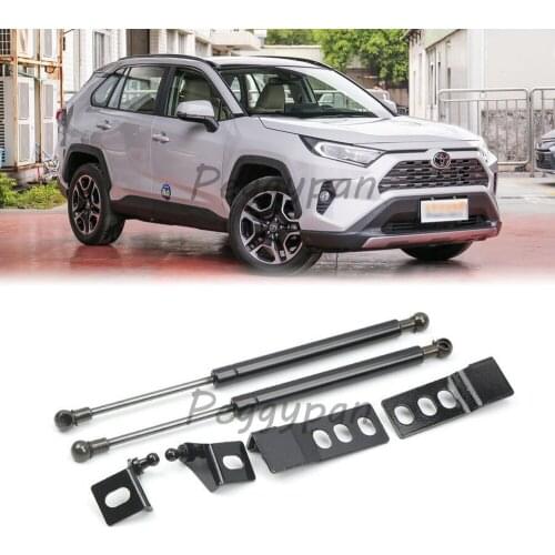 2Pcs Gas Charged Front Hood Bonnet Lift Supports Struts Springs Shocks Damper Props Fit For Toyota RAV4 2019