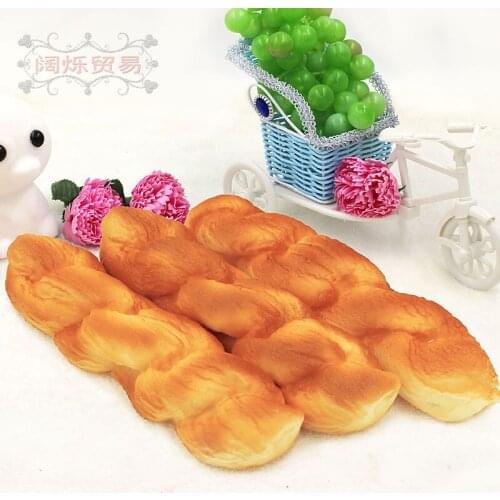 20pcs/pack Realistic Twist Bread Model Soft PU Fake Bread Slow Rise Squishy Squeeze Toys Artificial Food Kitchen Decor Ornament