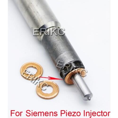 ERIKC 10PCS Common Rail Fuel Injectors Copper Washer E1023603 2mm Nozzle Copper Gasket Heat Shield For Siemens Piezo Injection