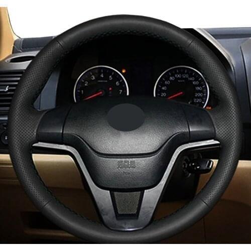 Car Products DIY Black Non-slip Faux Leather Car Accessories Steering Wheel Cover For Honda CRV CR-V 2007 2008 2009 2010 2011