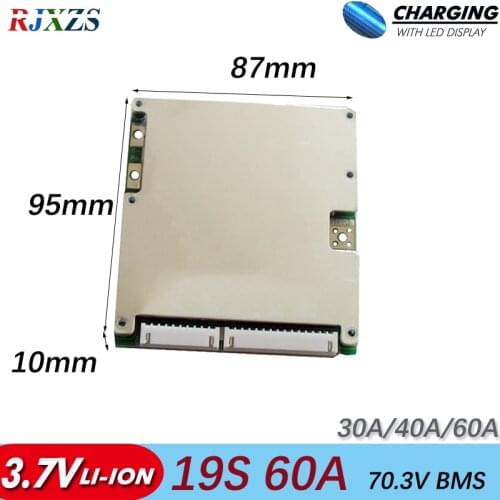 BMS Lithium Ion 19S 30A/40/60A Li-ion Large High Current PCM with SAME Discharge Port for Electric Vehicles