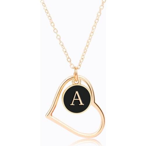 Fashion Jewelry Necklace Pendant simple 26 English letters temperament versatile alloy letter clavicle chain neck chain