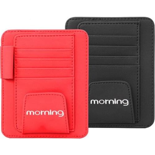 Pu Leather Visor Card Storage Sun Visor Organizer Tool Pouch Bag Card Storage Pen Storage Glasses Holder For Kia Morning