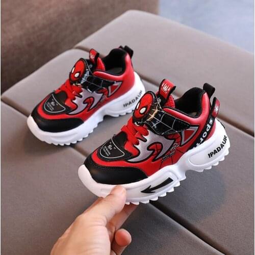 Disney New Boys Sneakers Girls Spiderman Kids Shoes Spring Autumn Shoes Children Toddler Baby Sneakers