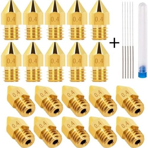 3D Printer Nozzle MK8 Extruder Nozzle for Makerbot Creality CR-10 Ender 3 5