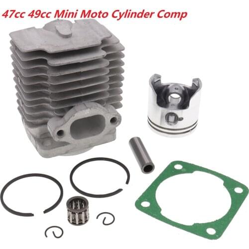 Pocket bike cylinder block gasket 40mm 44mm piston ring pin 47cc 49cc mini moto atv quad accessories free shipping