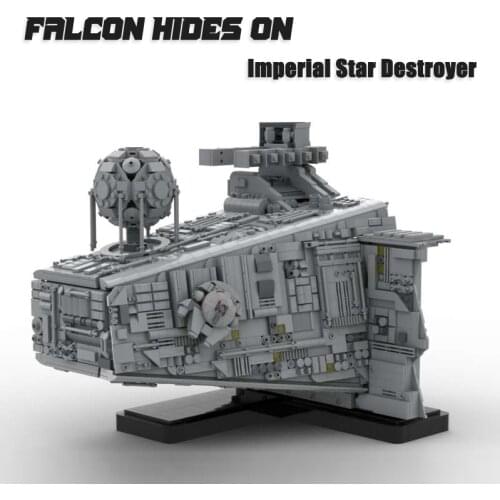 MOC Building Blocks Star Series Falcon Hides On Imperial Star Destroyer DIY Educational Assembly Toy Model Interstellar