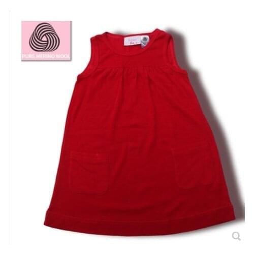 2019 Summer 100% Merino Wool Girls Dress Merino Wool Clothes Size 3T-7T