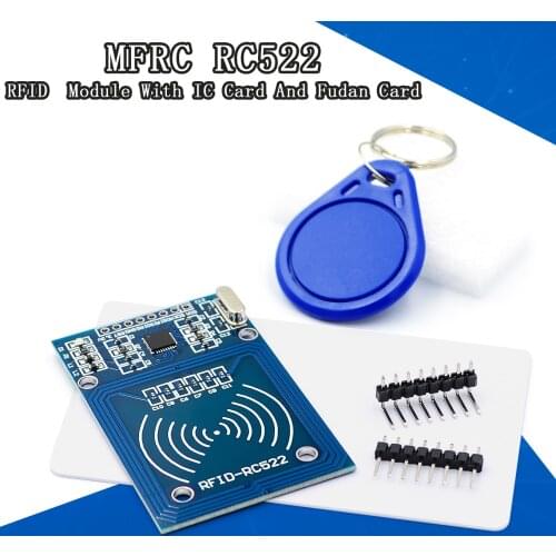 MFRC-522 RC522 RFID RF IC Card Inductive Module + S50 White Card + Key Ring