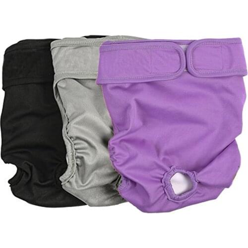 Reusable Dog Diapers Washable Animal Menstruation Underwear Adjustable Female Dog Nappies Pet Diapers Sanitary Shorts Supplies