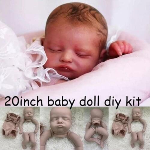 20 Inch Rebirth Doll Kit Suitable for Soft Vinyl Doll Accessories Diy Toy Doll Parts Silicone Material Health Doll Kit