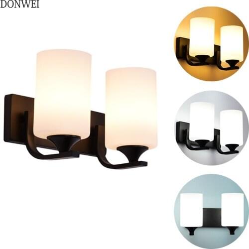 Donwei E27 Wall Lamp Vintage Bedside Reading Lamp 220V LED E27 Luminaria Bedroom Wall Lighting Contemporary Retro Lamp