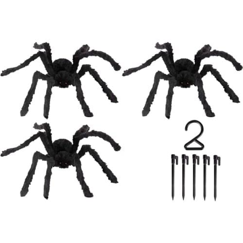 New Outdoor Halloween Decor 200Inch Spider Web And 30Inch Giant Spider For Scary Decorations Yard Lawn Home Party Decor