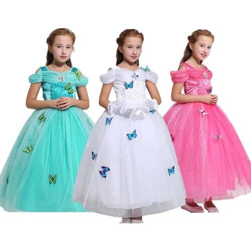 Girls Princess Clothes Dress Up Birthday Halloween Cosplay Party Fantasy Clothing For Girls Tulle Dress Carnival Christmas