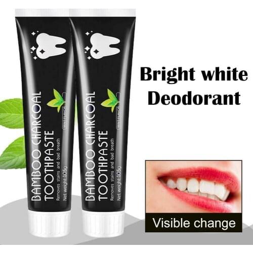 Teeth Whitening Natural Activated Bamboo Charcoal Toothpaste Kit Nylon Dental Floss With Toothbrush For Home Use Oral Hygiene
