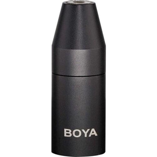 BOYA By 35C-Xlr 3.5mm (Trs) Mini-Jack Female Microphone Adapter To 3-Pin Xlr Male Connector For Camcorder Mixer Camera Audio Rec