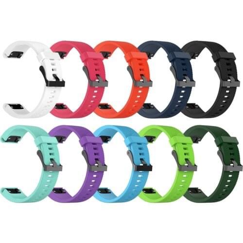Easy Fit Soft Silicone Wrist Band Bracelet Strap For Garmin Fenix5s/5s plus/6S 20mm Quick Release Replacement Straps