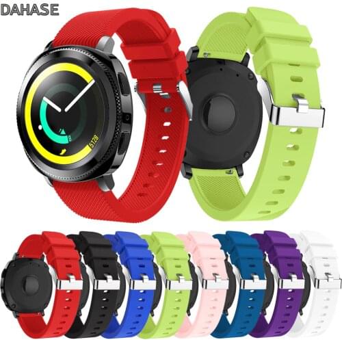 20mm Width for Samsung Gear Sport Strap Metal Buckle Band Silicone Watchband for Samsung Gear S2 Classic SM-R732 Strap