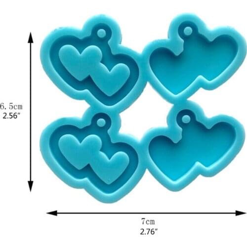 Heart-shaped Earring Silicone Mold is Suitable for Resin Epoxy Resin Diy Craft Earrings Pendant Earrings Jewelry Making