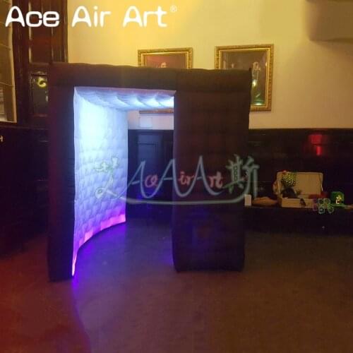 Impressive designed inflatable sector photo booth,selfie foto booth enclosure fan-shaped kiosk for wedding rental