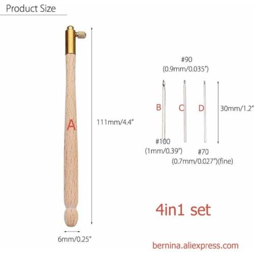 JAPAN Tambour/Luneville Hook with size needles 70-80-90-100/110 /Beading Lesage Embroidery tools Couture Bead neddle Embroidery