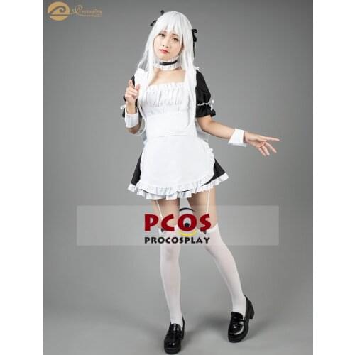 Women Sexy Coffee Bar Maid Ruffle Dress Sky of Connection Sora Kasugano Cosplay Costume Halloween BF Xmas Easter Summer mp004176