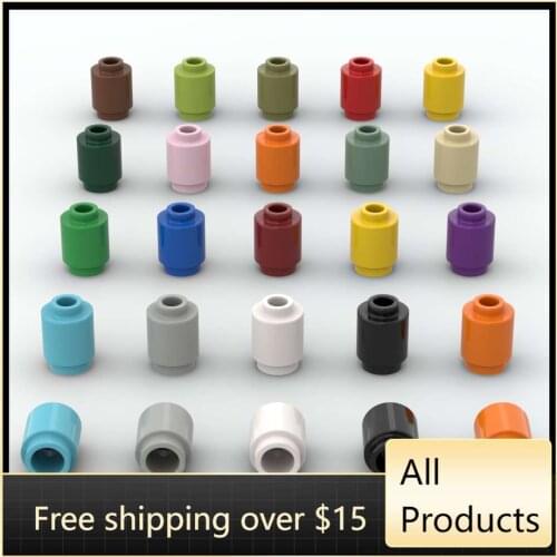 10PCS Bricks 3062 30068 Hith-Tech Brick 1x1 Round Open Stud Catch For Building Blocks Parts DIY Educational Tech Parts Toy Gift